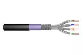Digitus CAT 7 S-FTP outdoor installation cable, 1200 MHz PE, inner Eca (LSZH), AWG 23/1,1000m, SX, Black & Purple | Digitus
