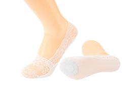Pėdutės su silikonine juostele ir silikoniniu padu moterims Be Snazzy ST-46, baltos, 36-41