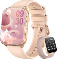 "Blackview Smart Watch" moterų "Bluetooth" skambučiai / LED žibintai / 2 apyrankės (silikonas / nailonas) Sporto laikrodis su pulso miego SpO2 žingsnių kalorijų kilometrų monitoriumi 350mAh (6 + dienos) fitneso laikrodis "Android iOS