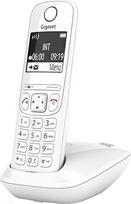 "Gigaset AS690" - belaidis telefonas - DECT telefonas su laisvų rankų funkcija, didelis ekranas, dideli mygtukai - fiksuotojo ryšio telefonas, baltas