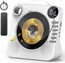 "Greadio" nešiojamasis CD grotuvas su "Bluetooth 5.1", vaikiškas CD grotuvas su garsiakalbiu, nuotolinio valdymo pultu, "HiFi" garsu, apsauga nuo dulkių, AUX/USB atkūrimu, nešiojamasis CD grotuvas namams (baltas)