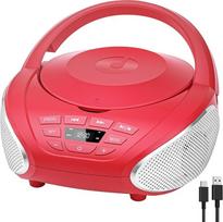 "Gueray" CD grotuvas Nešiojamasis "Boombox" radijo imtuvas su CD grotuvu CD grotuvas su garsiakalbiu Ekrano palaikymas FM radijo atminties funkcija PROG atkūrimas AUX atkūrimas Raudona spalva