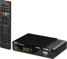 EMOS DVB-T2 HD imtuvas H.265 HEVC su USB, HDMI, SCART ir koaksialine jungtimi, nuotolinio valdymo pultu ir infraraudonųjų spindulių jutikliu, PVR, medijos grotuvu ir EPG funkcija, 1080p