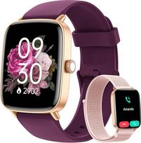 Išmanusis laikrodis moterims vyrams su telefono funkcija, 1,85 colio fitneso laikrodis "Smart Watch", 100 + sporto režimai, fitneso stebėjimo įrenginys su širdies ritmo / SpO2 / miego monitoriumi, žingsniamatis, IP68 vandeniui atsparus sporto laikrodis iO