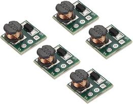 maitinimo šaltinio žemėlapis DC-DC Boost keitiklis įtampos reguliatorius Step Up modulis Mini modulis 0.9-5V į 5V 0.48A galios reguliavimo galios transformatorių pakuotė 5 vnt.
