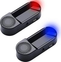 Saulės energija maitinama netikra automobilio signalizacija mirksinti šviesa su raudonu šviesos diodų išmaniuoju šviesos jutikliu USB atsarginio įkrovimo įkrovimo apsauga nuo vagystės manekenų signalizacija, skirta automobilių ir furgonų saugumui, imituoj