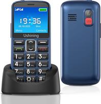Senjorų mobilusis telefonas be sutarties su dideliais mygtukais, dviejų SIM kortelių senjorų mobilusis telefonas su 2,4 colio spalvotu ekranu, 1000 mAh baterija, suderinamas su klausos aparatu, pagalbos iškvietimo mygtukas, C tipo laidas