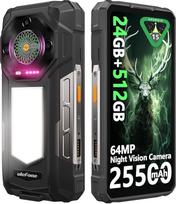 Ulefone Armor 33 Lauko mobilusis telefonas AI išmanusis telefonas 25500mAh 66W 24GB + 512GB/SD-2TB, 6,95 colių FHD+ 120Hz 118dB garsiakalbis Android 15 su 1100LM universalia LED šviesa 50MP + 64MP naktinis matymas / 3 lizdai