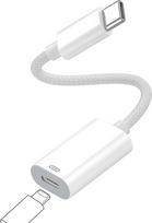 USB C ir apšvietimo garso kabelio adapteris (greitasis įkrovimas, duomenų perdavimas), palaiko laidines ausines su apšvietimo kištuku, suderinamas su "iPhone 15" ir USB-C mobiliaisiais telefonais. C tipo garso adapterio kabelis