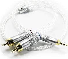 "Ablet" 2,5 mm subalansuotas TRRS vyriškos ir dvigubas RCA vyriškos lyties HiFi kabelis, suderinamas su Astell&Kern AK100II, AK120II, AK240, AK380, AK320, DP-X1A, FIIO X5III, XDP-300R, iBasso DX200, CAN