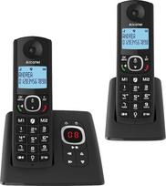"Alcatel F530 Voice Duo" belaidis telefonas su atsakikliu ir 2 rageliais, skambučių blokavimo ir laisvų rankų funkcija - juodas