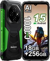 "Blackview Fort 1 Android 15" lauko mobilusis telefonas be sutarties 2025, 18GB + 256GB lauko išmanusis telefonas 4G, 16MP AI kamera, 6,56 colių HD+ ekranas, 10000 mAh, IP68 vandeniui atsparus statybvietės mobilusis telefonas