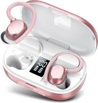 "Bluetooth" sporto ausinės, belaidės "Bluetooth 5.3 In-Ear" ausinės su 4 ENC triukšmo slopinimo mikrofonu, 128 valandų, LED ekranas, belaidės ausinės, gilūs bosai, IPX7 vandeniui atsparios ausinės su ausų kabliukais