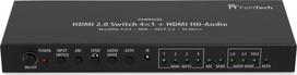 "FeinTech" VSW04202 HDMI jungiklis 4 in 1 Out 4K 60Hz - garso ištraukiklis su tik HDMI garso prievadu AV imtuvui, "Toslink" ir AUX