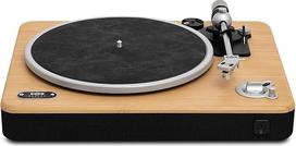 "House of Marley Stir It Up Wireless 2 Bluetooth" patefonas - vinilinis grotuvas, 33/45 aps/min, tvariai pagamintas plokštelių grotuvas su "Audio-Technica" imtuvu ir integruotu stiprintuvu, bambuko spalvos