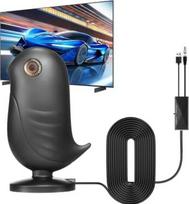 2025 DVB-T/DVB T2 antena su stiprintuvu, HDTV vidaus antena televizoriui, aprėptis daugiau kaip 650 mylių, skirta 2K ir 4K išmaniesiems televizoriams, vietiniams kanalams ir signalo stiprintuvui su 18 pėdų kabeliu
