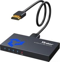 4K HDMI skirstytuvas 1 į 4 išvestis su 1,5 m kabeliu, "Yinker" 4 prievadų HDMI skirstytuvas 4 monitoriams vienu metu 4K30Hz skirstytuvas 4 prievadai Xbox 360 PS4 PS3 Roku HDCP1.4 EDID HDR