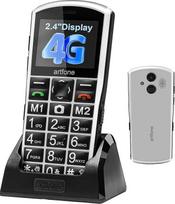 artfone A400 4G senjorų mobilusis telefonas be sutarties | 2,4 colio spalvotas ekranas | Dvi SIM kortelės su pagalbos iškvietimo mygtuku | Pensininkų mobilusis telefonas su dideliais mygtukais | 1800 mAh baterija, ilgas budėjimo laikas | Didelis