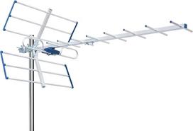 EDISION YAGI 12 dB lauko antena antžeminė 21-48 UHF, 5G LTE filtras, skirta skaitmeniniams DVB-T/T2 kanalams priimti, TV antena, dažnių diapazonas 470-694 MHz, ilgis 101 cm, LTE700, mėlyna
