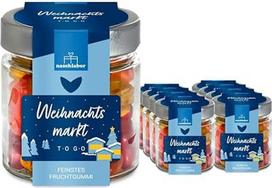 Kalėdinis "Market To Go" dovanų indelyje 120 g | Skanūs vaisių guminukai Kalėdų laikotarpiui | Puiki dovana Kalėdoms | Advento kalendoriaus dovana | Kalėdų turgus