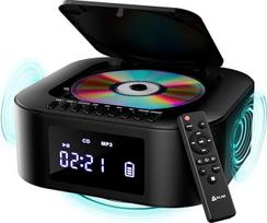 KLIM Boombox E1 Radijo imtuvas su CD grotuvu + Bass Boost su žemų dažnių garsiakalbiu + FM radijas, MP3, "Bluetooth", AUX, USB, CD + CD grotuvas Nešiojamasis su belaidžiu režimu ir įkraunama baterija + su nuotolinio valdymo pultu