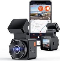 VANTRUE E1 lite Mini Dash Cam WiFi Front 1080P HDR/30fps su balso valdymu, 1,54 colio IPS paslėpta automobilio vaizdo kamera, 160° naktinis matymas, 24 valandų parkavimo stebėjimas, GPS, G jutiklis, įrašymas kilpa, maks.