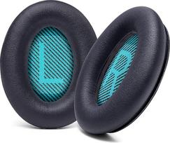 WC Wicked Cushions Premium Replacement Ear Pads for Bose Headphones - Compatible with QC15 / QC25 / QC35 & 35 ii / QC2 / AE2 / AE2i / AE2W / Soundlink - Softer Leather Luxury Memory Foam | Black