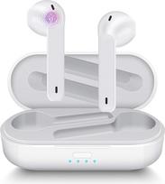 "Aoslen" "Bluetooth" ausinės "Bluetooth 5.0" belaidės sporto ausinės su stereofoninėmis vandeniui atspariomis ausinėmis IPX6 Automatinis poravimas su "Intelligent Touch", skirtos "Huawei Xiaomi" "Samsung" "iPhone", baltos spalvos