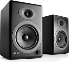 "Audioengine A5+" maitinamų multimedijos garsiakalbių pora satino juodos spalvos