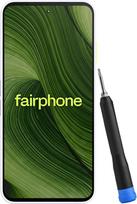 "Fairphone Gen 6" (taisomas, tvarus ir patvarus išmanusis telefonas (6,31 colio ekranas, 50 MP dviguba kamera, 8GB/256GB, 4415 mAh, "Android 15")) su "iFixit" atsuktuvu