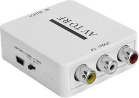 "Topiky" garso ir vaizdo konverteris, vaizdo adapteris / AV/CVSB į RF 67,25 MHz / 61,25 MHz, USB garso ir vaizdo konverteris, "Plug and Play