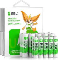 20 AA baterijų AAA baterijų pakuotė: EBL 10x 2800mAh AA + 10x 1100mAh AAA - įkraunama, mažai savaime išsikraunanti, idealiai tinka didelio našumo prietaisams