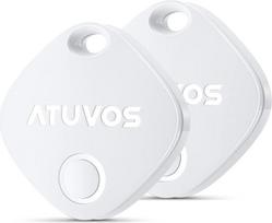 ATUVOS Air Tag raktų ieškiklis Key Finder Key Finder Pack of 2, išmanusis sekimo įrenginys, suderinamas su "Apple" Kur yra? (tik iOS, Android nepalaikoma), "Bluetooth" raktų ieškiklis bagažui / lagaminams / rankinėms, keičiama baterija