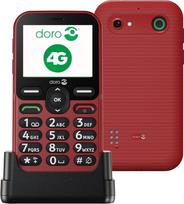 DORO telefonas - "Doro Leva E10" - 4G mobilusis telefonas senjorams - 2,4 colio kraštovaizdžio ekranas, kontrastingi mygtukai, itin aiškus garsas, HD balsas, fotoaparatas, "Doro Secure" mygtukas - pridedama įkrovimo stotelė - raudonos spalvos