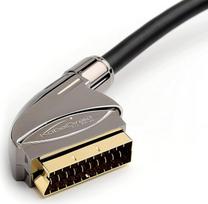 KabelDirekt – SCART Kabel – 3m (21 Polig, mehrfach geschirmt, Präzisionsstecker, Full HD) – PRO Series