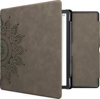kwmobile Hülle kompatibel mit Amazon Kindle Scribe Hülle - Kunstleder Cover - Aufgehende Sonne Grau