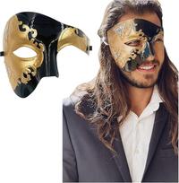 Maskarado kaukė vyrams, Operos fantomo kaukė, Prom, Karnavalas, Haloween, Venecijos pusės veido kaukė