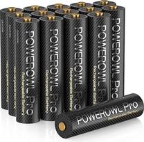 POWEROWL Goldtop AAA baterija "Pro" 16 dalių, didelės talpos NiMH įkraunama AAA baterija 1100 mAh