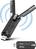 RUIZHI AX5400 "WiFi 6E" WLAN atmintinė kompiuteriui, trijų dažnių 6Ghz/5Ghz/2,4Ghz, 5DBI WLAN antena, USB3.0 WPA3 MU-Mimo, USB WLAN adapteris, skirtas "Windows 10/11