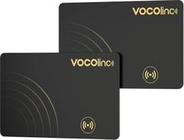 VOCOlinc Wallet Tracker Card Slim 1.6 mm, Smart Air Tag kortelė, suderinama su "Apple" Kur yra? (tik "iOS", ne "Android"), "Bluetooth" plonas daiktų ieškiklis, skirtas rankinei, lagaminui, pasui, krepšiams, 2 vnt.