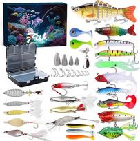 Žvejybos advento kalendorius Angel Adventskalender Männer 24 Tage Premiumköder + Sortierbox Weihnachts-angelkalender Geschenk für Papa, Ehemann Freund jugendliche Angler