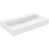 Mexen Ava praustuvas montuojamas ant stalviršio, pagamintas iš konglomerato 1/O 80 x 46 cm, baltas - 23018001