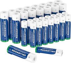"Delyeepow" įkraunamos baterijos AA 3300 mAh baterijos, 16 vienetų AAA NI-MH 1100 mAh baterijos, 16 vienetų, 1200 ciklų, 1,2 V