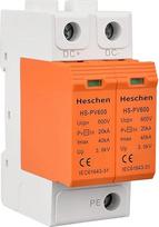 "Heschen" PV viršįtampių apsauga, 20KA, ugniai atspari, 35 mm DIN bėgelis (HS-PV600, 2P 600VDC)