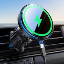 "Lamicall" 15 W automobilinis mobiliojo telefono laikiklis "Magsafe Car Mount" su įkrovimo funkcija - [greitas ir saugus] automobilinis mobiliojo telefono laikiklis "Magsafe" įkroviklis su magnetu, "iPhone 17/16/15" automobiliniai priedai