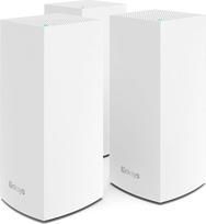 "Linksys Velop MX12600" trijų juostų "Mesh WiFi 6 System (AX4200) WiFi maršrutizatorius su iki 830 m² belaidžio ryšio aprėptimi, 3,5 karto greitesnis, skirtas daugiau nei 120 įrenginių - 3 vnt., baltos spalvos