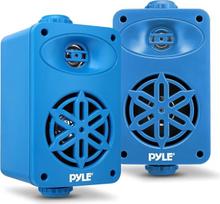 "Pyle Usa" PDWR35BL Vidinis lauko garsiakalbis 200 W vandeniui atspari 3,5" 2 krypčių viso diapazono sistema su 1/2" aukšto suderinamumo polimeriniu aukštų dažnių garsiakalbiu, skirta namams, valtims, laivams, deniams