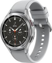 "Samsung Galaxy Watch4 Classic", apvalus "Bluetooth" išmanusis laikrodis, "Wear OS", besisukantis rėmelis, fitneso laikrodis, fitneso seklys, 46 mm, sidabrinės spalvos