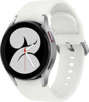 "Samsung Galaxy Watch4" apvalus "Bluetooth" išmanusis laikrodis, "Wear OS", fitneso laikrodis, fitneso seklys, 40 mm, sidabrinės spalvos (skaidri versija)