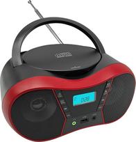 Boombox Tragbarer CD-Player für Zuhause mit Bluetooth, Boombox-CD-Player, FM-Radio-Kombination, Stereo-Sound, AC/Batteriebetrieben, CD/CD-R/RW-kompatibel, unterstützt AUX/USB/Kopfhörer, Sleep-Timer